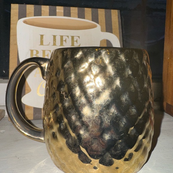 Gold owl mug - Picture 3 of 4